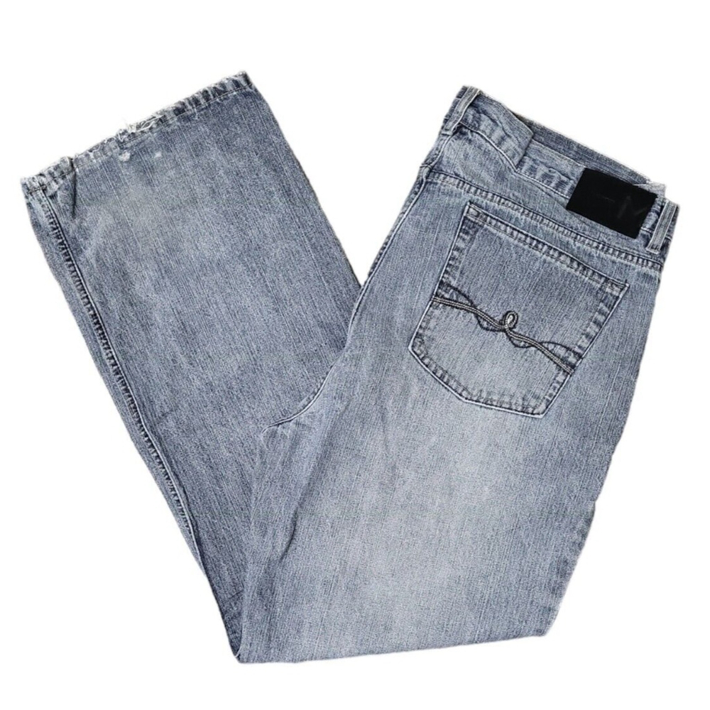 Moto Men's Jeans Size 40 Blue Vintage Straight Leg